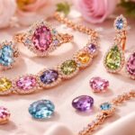 Colored Gemstones Jewelry Bright Colors and Rose Gold Elegance