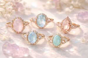 Pastel Natural Stone Rings: A Fashion Jewelry Trend