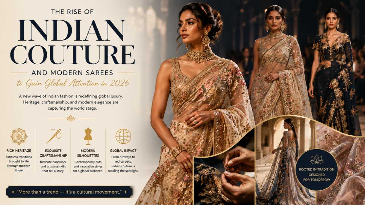 Indian Couture and Modern Sarees to Gain Global Attention in 2026