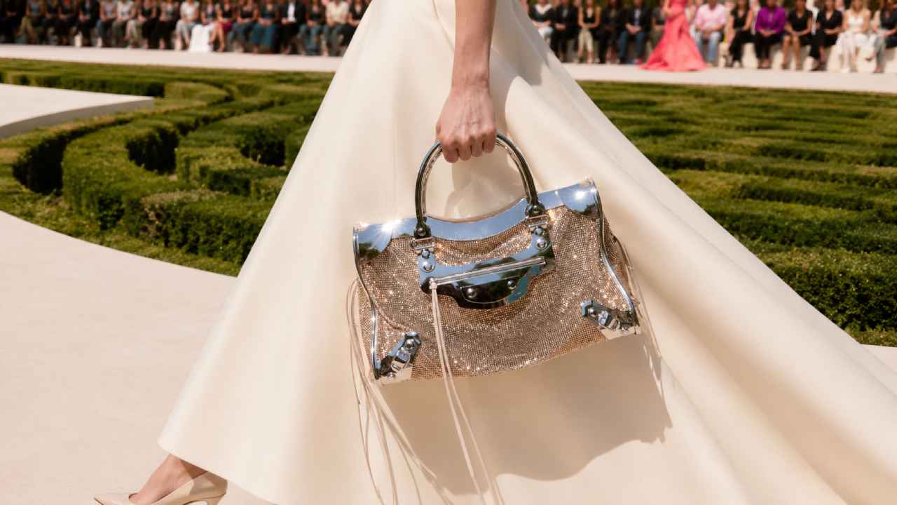 Balenciaga Reinvents Iconic City Bag with Sparkling Crystal Mesh